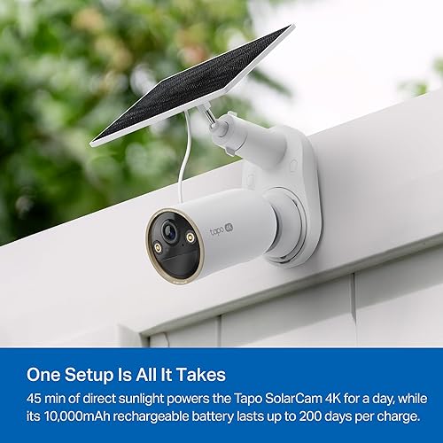 TAPO MAGCAM 4K SOLAR WIRELESS OUTDOOR CAMERA, BATTERY-POWERED, PERSON DETECTION, NIGHT VISION, ALEXA