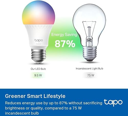 TAPO L535E SMART LED BULB, 1100 LUMENS, 16M COLORS, DIMMABLE, VOICE CONTROL, MATTER
