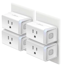 KASA HS103P4 SMART WI-FI PLUG 4-PACK, WORKS WITH ALEXA, GOOGLE HOME, NO HUB NEEDED, 15A