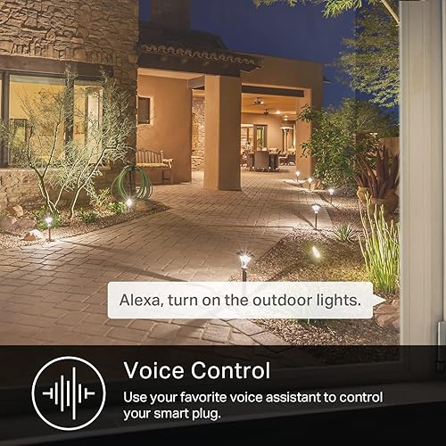 KASA OUTDOOR SMART PLUG DUAL SOCKET, IP64 WEATHERPROOF, ALEXA GOOGLE HOME COMPATIBLE, NO HUB
