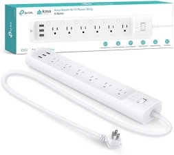 KASA HS300 SMART POWER STRIP SURGE PROTECTOR, 6 SMART OUTLETS 3 USB, ALEXA GOOGLE, NO HUB