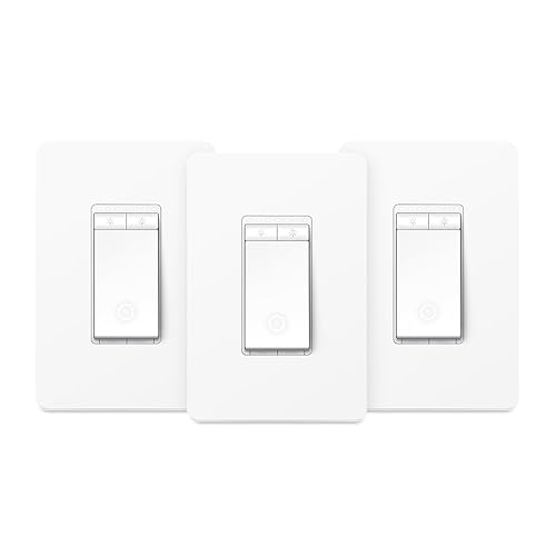 KASA SMART DIMMER SWITCH HS220P3 3-PACK, WI-FI, ALEXA GOOGLE HOME, NO HUB, NEUTRAL WIRE