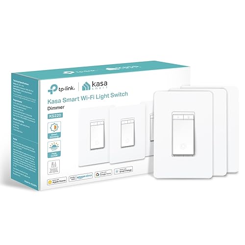 KASA KS220P3 APPLE HOMEKIT SMART DIMMER SWITCH, NEUTRAL WIRE, WI-FI, SIRI ALEXA GOOGLE