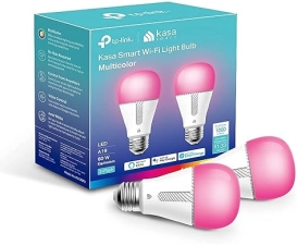 KASA SMART WIFI BULB 1000 LUMENS, FULL COLOR, DIMMABLE, ALEXA GOOGLE COMPATIBLE, 2-PACK