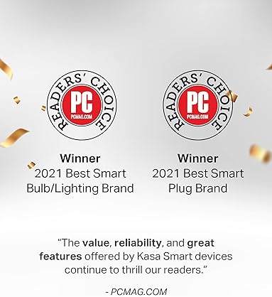 KASA SMART LED BULBS A19, 9W, 800 LUMENS, SOFT WHITE 2700K, DIMMABLE, ALEXA GOOGLE, 4-PACK