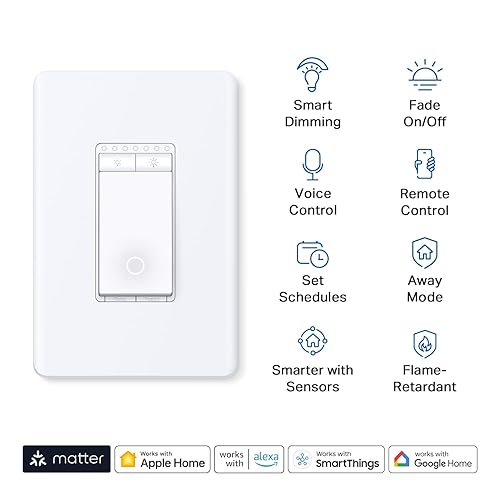 TAPO S505D MATTER SMART DIMMER SWITCH VOICE CONTROL, TIMER, EASY INSTALL, UL CERTIFIED