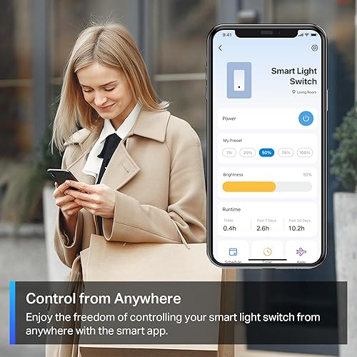 TAPO S505D MATTER SMART DIMMER SWITCH VOICE CONTROL, TIMER, EASY INSTALL, UL CERTIFIED