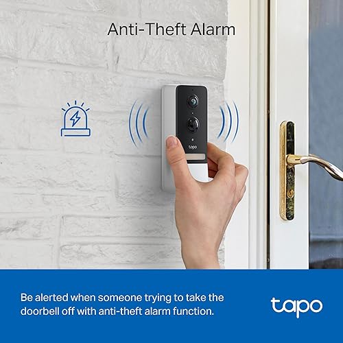 TAPO TP-LINK SMART VIDEO DOORBELL 2K 5MP, COLOR NIGHT VISION, 2-WAY AUDIO, ALEXA GOOGLE COMPATIBLE