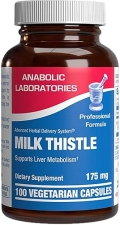ANABOLIC LABORATORIES SILYMARIN MILK THISTLE CAPSULES 80 EXTRACT - LIVER DETOX SUPPORT, VEGAN, 100 SERVINGS USA