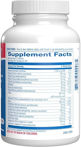 ANABOLIC LABORATORIES 30-IN-1 ADULT MULTIVITAMIN WITH IRON ANTIOXIDANT-RICH OVER 50 MULTIVITAMIN FOR MEN WOMEN