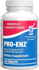 ANABOLIC LABORATORIES PRO ENZ JOINT SUPPORT SUPPLEMENT WITH TURMERIC, BOSWELLIA PROTEOLYTIC ENZYMES 120 SERVINGS