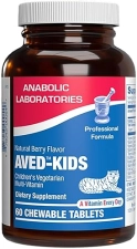 ANABOLIC LABORATORIES 25-IN-1 KIDS CHEWABLE MULTIVITAMIN WITH IRON, MAGNESIUM, VITAMINS A-E ANTIOXIDANTS 1 MONTH USA