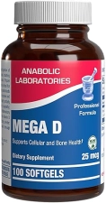 ANABOLIC LABORATORIES VITAMIN D3 1000IU HIGH ABSORPTION SUPPLEMENT FOR BONE, IMMUNE MOOD SUPPORT 100 SERVINGS