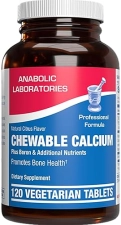 ANABOLIC LABORATORIES CHEWABLE CALCIUM WITH VITAMIN D, MAGNESIUM BORON FOR WOMEN S BONE HEALTH 30 SERVINGS USA