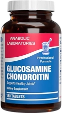 ANABOLIC LABORATORIES ADVANCED GLUCOSAMINE CHONDROITIN SUPPLEMENT FOR JOINT, BONE TENDON SUPPORT 180 DAY SUPPLY