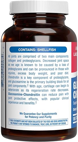 ANABOLIC LABORATORIES ADVANCED GLUCOSAMINE CHONDROITIN SUPPLEMENT FOR JOINT, BONE TENDON SUPPORT 180 DAY SUPPLY