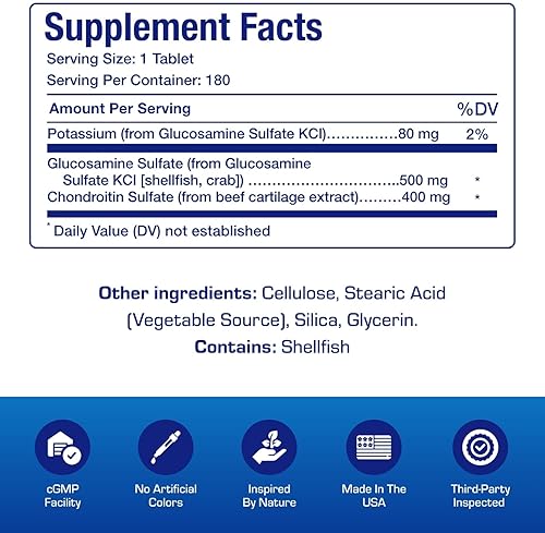 ANABOLIC LABORATORIES ADVANCED GLUCOSAMINE CHONDROITIN SUPPLEMENT FOR JOINT, BONE TENDON SUPPORT 180 DAY SUPPLY