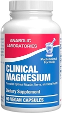 ANABOLIC LABORATORIES TRIPLE MAGNESIUM COMPLEX 400MG CHELATED SUPPLEMENT WITH GLYCINATE, MALATE CITRATE 1 MONTH