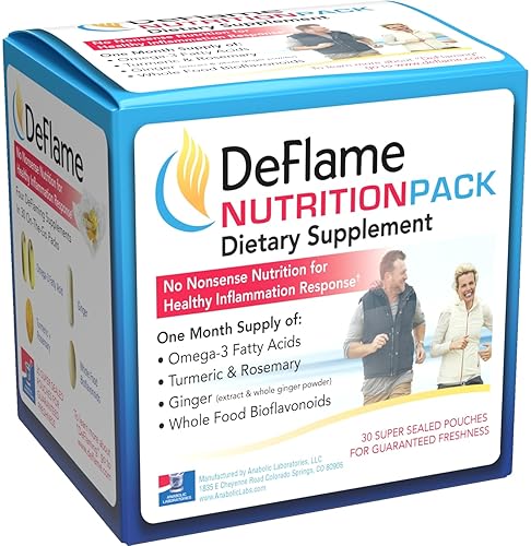 ANABOLIC LABORATORIES  DEFLAME TENDON LIGAMENT SUPPORT VITAMINS JOINT MOBILITY SUPPLEMENT FOR MEN WOMEN, 1 MONTH