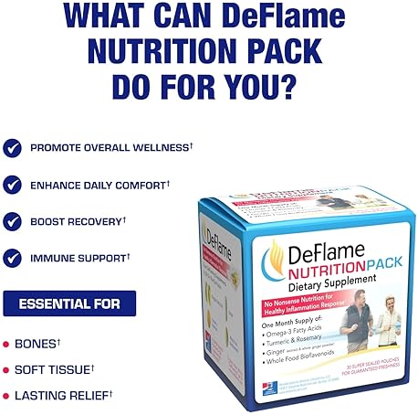 ANABOLIC LABORATORIES  DEFLAME TENDON LIGAMENT SUPPORT VITAMINS JOINT MOBILITY SUPPLEMENT FOR MEN WOMEN, 1 MONTH