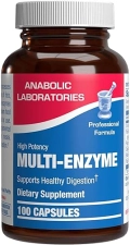 ANABOLIC LABORATORIES MULTI DIGESTIVE ENZYMES WITH OX BILE - CLINICAL STRENGTH PANCREATIN FOR PROTEIN, CARB FAT SUPPORT