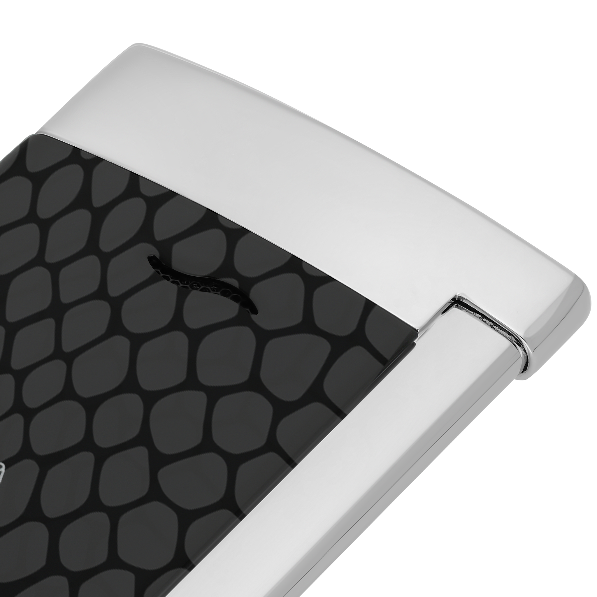 ST DUPONT SLIM 7 BLUE   LACQUERED LIGHTER SNAKE BLACK