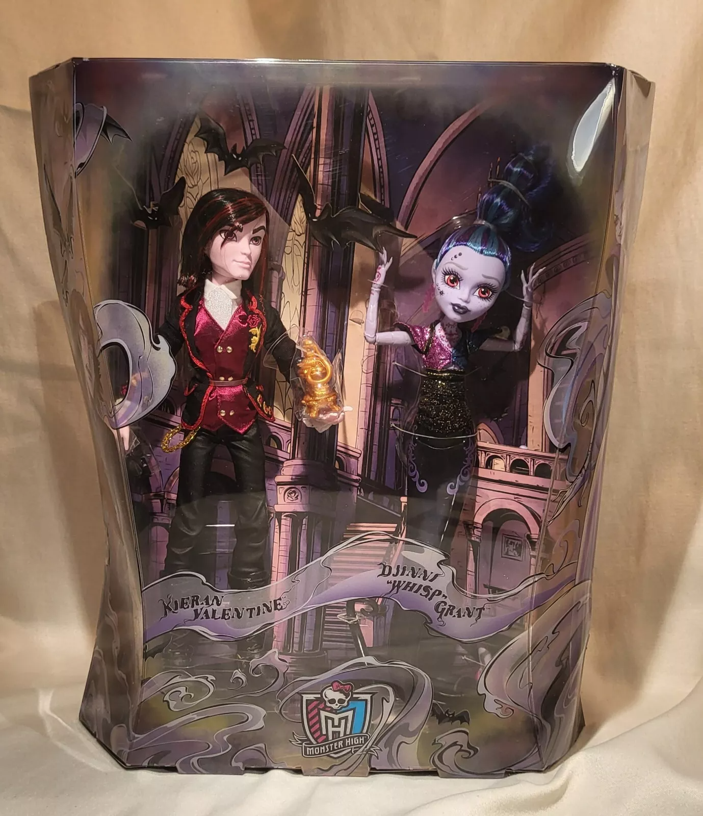 MONSTER HIGH KIERAN VALENTINE/DJINNI GRANT 2-PACK, NEW, NRFB
