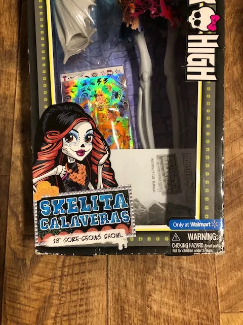 MONSTER HIGH LARGE 28" SKELITA CALAVERAS DOLL GORE-GEOUS GHOUL MIB