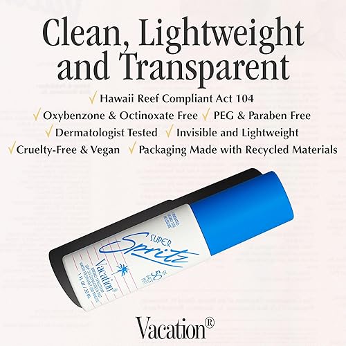 VACATION MINI SPF 50 FACE SUNSCREEN SPRAY, WATER-RESISTANT, VEGAN, NON-COMEDOGENIC, 1OZ 6-PACK
