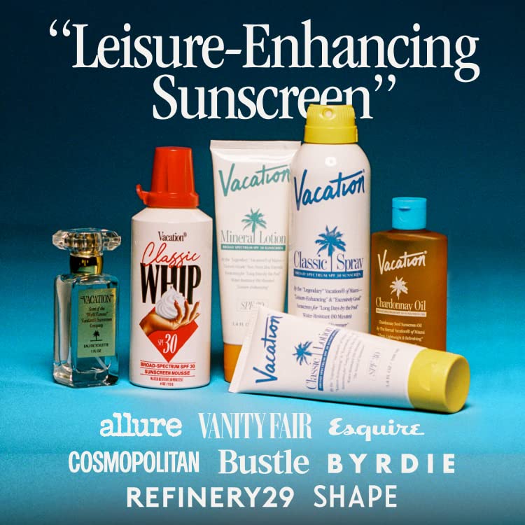 VACATION CHARDONNAY SPF 30 SUNSCREEN AIR FRESHENER BUNDLE HYDRATING, LIGHTWEIGHT, TRAVEL SIZE