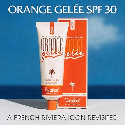 VACATION ORANGE GELéE SPF 30 HYDRATING MINERAL SUNSCREEN GEL TUBE KEY BUNDLE, 3.12 OZ