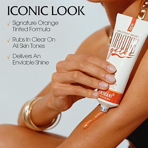 VACATION ORANGE GELéE SPF 30 HYDRATING MINERAL SUNSCREEN GEL TUBE KEY BUNDLE, 3.12 OZ