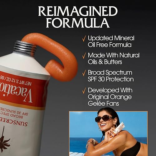 VACATION ORANGE GELéE SPF 30 HYDRATING MINERAL SUNSCREEN GEL TUBE KEY BUNDLE, 3.12 OZ
