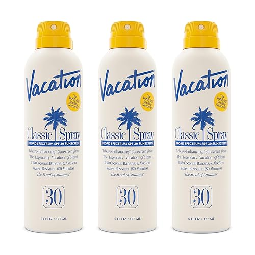 VACATION CLASSIC SPF 30 SUNSCREEN SPRAY WATER-RESISTANT, LIGHTWEIGHT, VEGAN, 6OZ 3-PACK