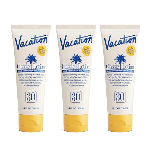 VACATION CLASSIC SPF 30 SUNSCREEN LOTION WATER-RESISTANT, LIGHTWEIGHT, VEGAN, TRAVEL SIZE 3 PACK