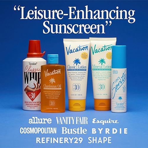 VACATION CLASSIC SPF 30 SUNSCREEN LOTION WATER-RESISTANT, LIGHTWEIGHT, VEGAN, TRAVEL SIZE 3 PACK