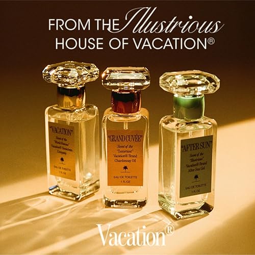 VACATION EAU DE TOILETTE SUNSCREEN UNISEX AMBER VANILLA SCENT WITH ARGAN PEACH