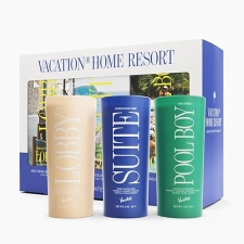 VACATION SUNSCREEN SCENTED CANDLE SET - PREMIUM SOY WAX, 85-HOUR BURN, LUXURY GIFT, 3-PACK
