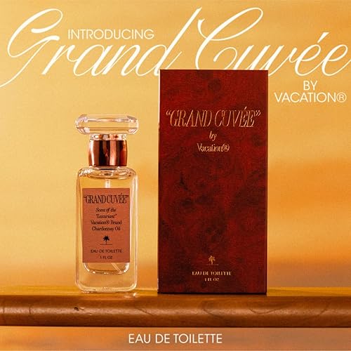 VACATION GRAND CUVéE UNISEX EAU DE TOILETTE AMBER VANILLA SUMMER SCENT WITH ARGAN CEDARWOOD, 1OZ