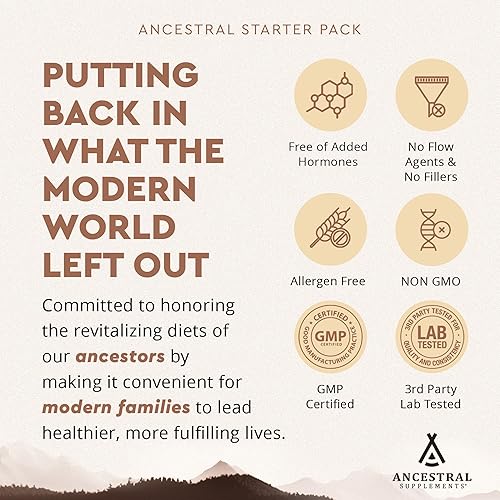 ANCESTRAL SUPPLEMENTS BEEF ORGANS STARTER PACK ORGANS STACK VARIATION FOR HEALTH SUPPORT
