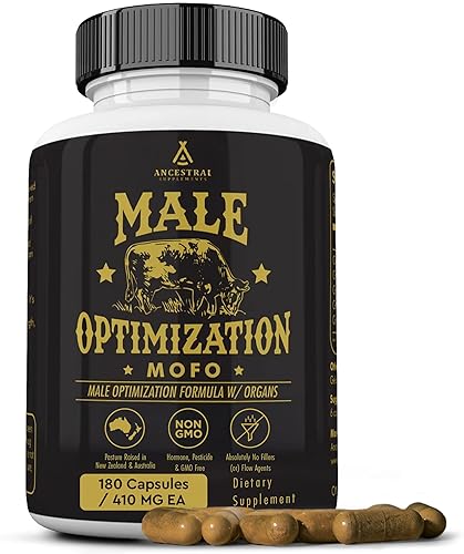 ANCESTRAL SUPPLEMENTS MOFO - GRASS-FED BEEF ORGAN CAPSULES FOR MEN S ENERGY HEALTH, 180CT
