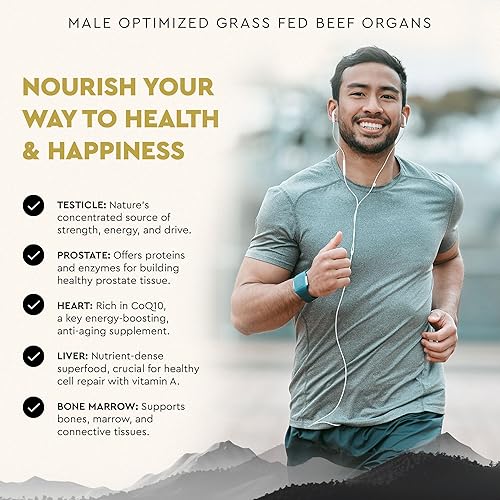 ANCESTRAL SUPPLEMENTS MOFO - GRASS-FED BEEF ORGAN CAPSULES FOR MEN S ENERGY HEALTH, 180CT