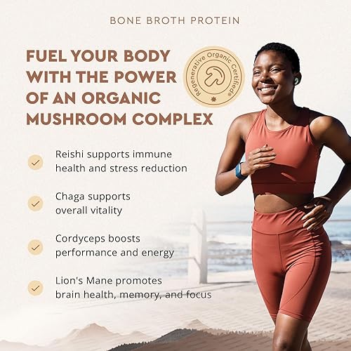 ANCESTRAL SUPPLEMENTS VANILLA BEEF PROTEIN POWDER WITH ORGANS MUSHROOMS, 20G PROTEIN, 30-DAY