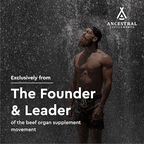 ANCESTRAL SUPPLEMENTS GRASS-FED BEEF LUNG LIVER 500MG RESPIRATORY CIRCULATORY HEALTH, 180 CAPS