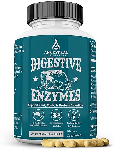 ANCESTRAL SUPPLEMENTS DIGESTIVE ENZYMES WITH PROBIOTICS BEEF ORGANS, 90 CAPS, NON-GMO