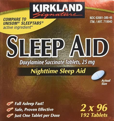 KIRKLAND SIGNATURE SLEEP AID TABLETS, 192 COUNT NATURAL MELATONIN SUPPLEMENT FOR RESTFUL SLEEP