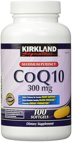 KIRKLAND SIGNATURE COQ10 300 MG SOFTGELS, 100 COUNT ANTIOXIDANT SUPPLEMENT, 6.4 OZ