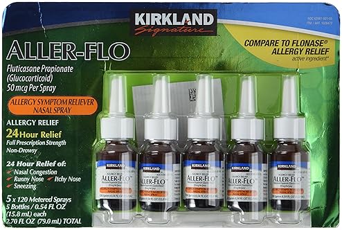 KIRKLAND SIGNATURE ALLER-FLO FLUTICASONE PROPIONATE NASAL SPRAY 0.62 FL OZ PACK OF 5