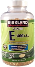 KIRKLAND VITAMIN E 400 IU SOFTGELS - 500 CAPSULES FOR IMMUNE SUPPORT AND ANTIOXIDANT HEALTH