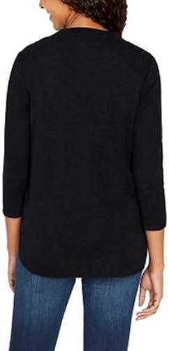 KIRKLAND  SIGNATURE WOMENS COTTON SLUB T-SHIRT SOFT, COMFORTABLE CASUAL TEE